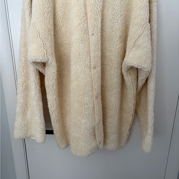 Fattamano Cream Sherpa 100% Cotton Jacket. SZ S runs L/XL. Never Worn. - Picture 11 of 14